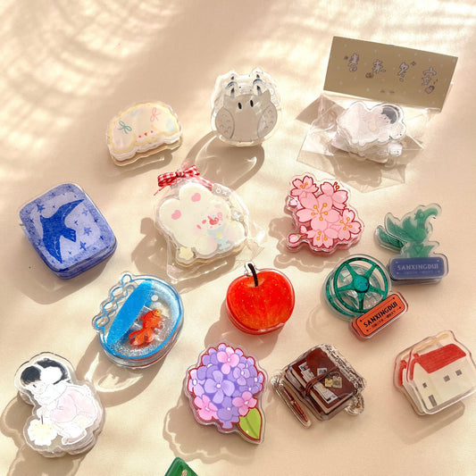 Kiki's （Acrylic card） mixed style DIY phone chains/ keychains The cards come in exquisite colors.